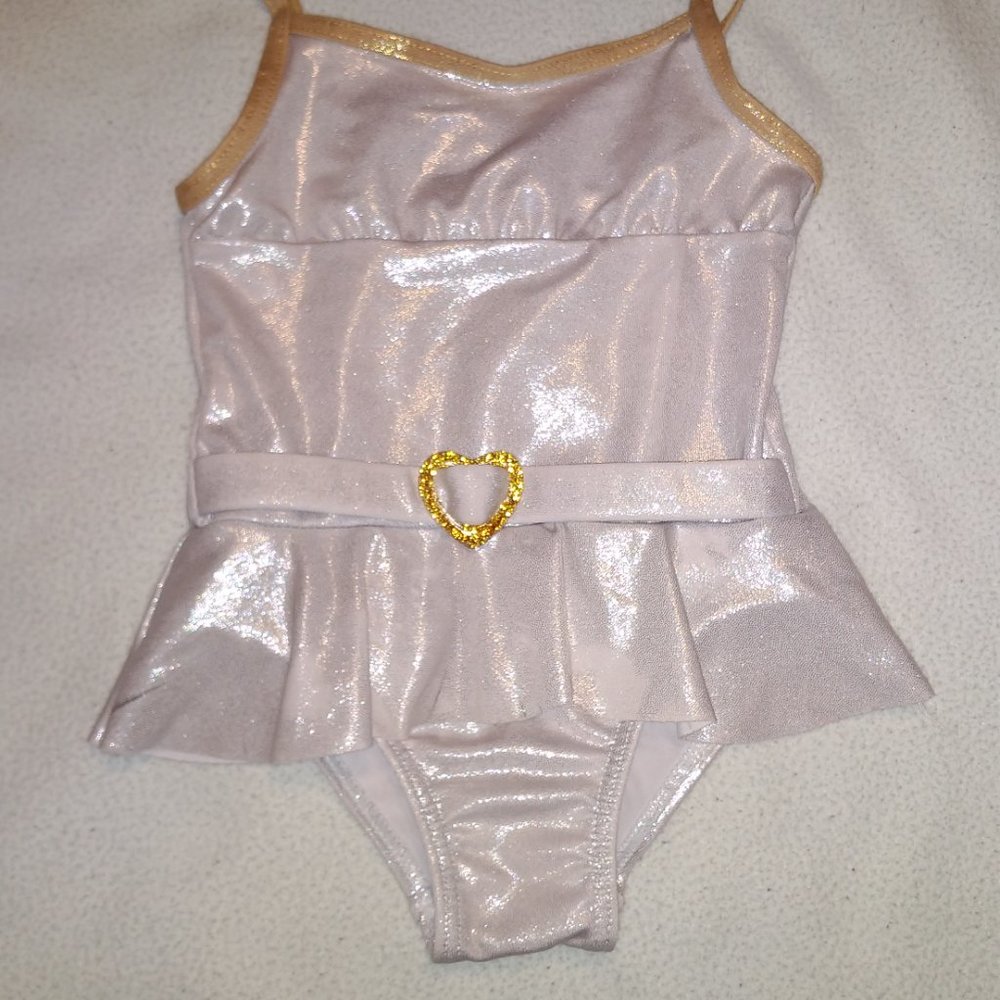 Tropic Sun Girls Swimsuit 2T Silver Gold
